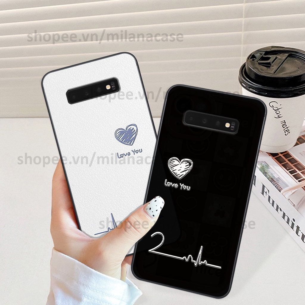 Ốp Samsung S10 / S10 5G / S10 Plus / S10+ in hình caro trái tim siêu đẹp, siêu nét đầy phong cách cá tính