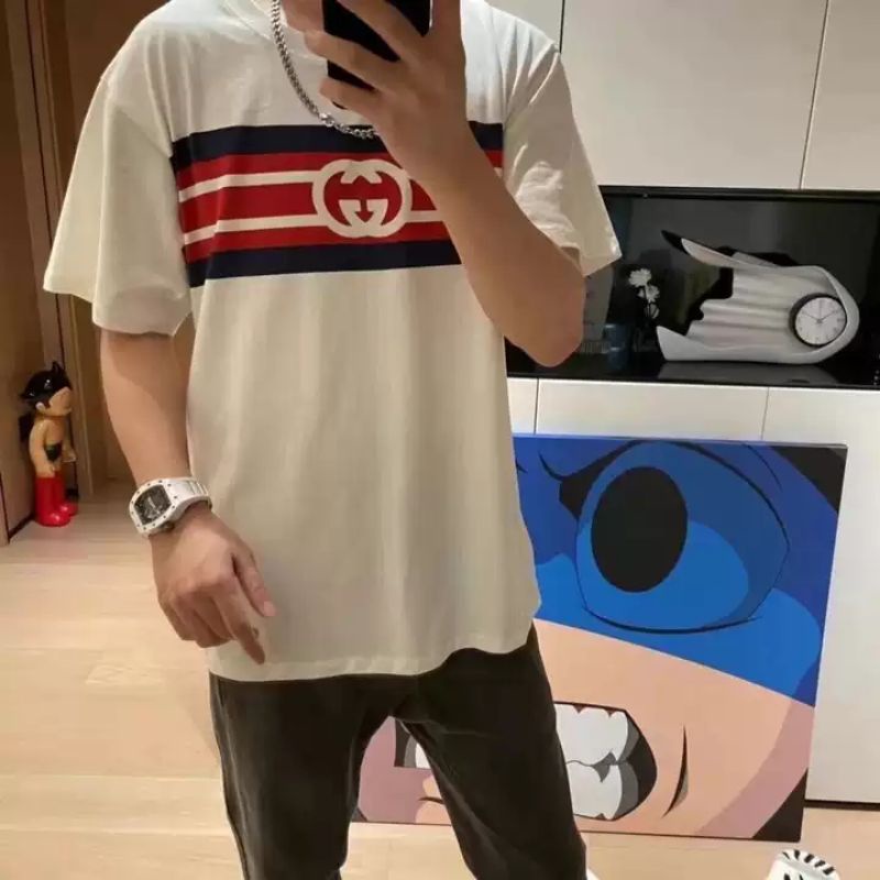 Áo thun nam bigsize form rộng unisex in logo