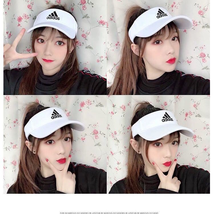 Mũ Lưỡi Trai Thể Thao Hở Chóp In Logo Nike / Adidas Phong Cách Hip Hop Cá Tính