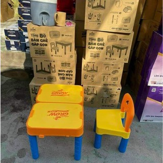 Bộ bàn ghế gấp gọn grow cho bé