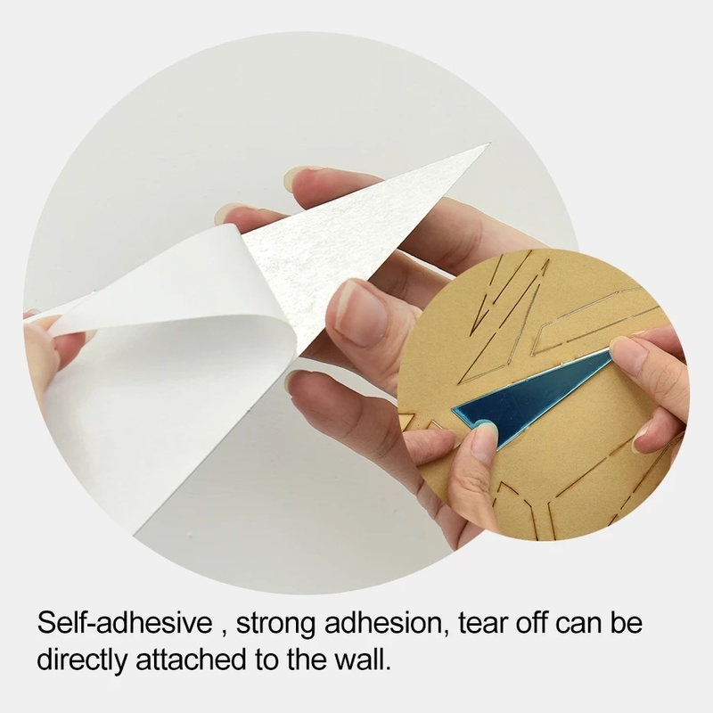 Miếng dán tường hiệu ứng gương 3D hình đầu hươu trang trí tiện dụng