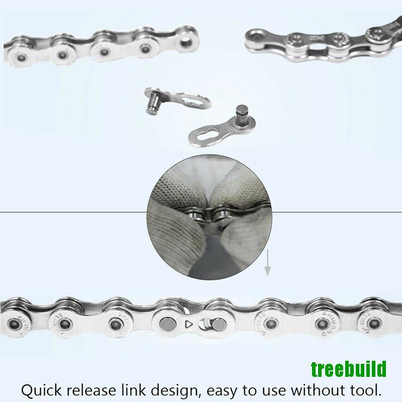 treebuild☆ 2Pcs Portable Bicycle Chain Master Link Joint Connector 6/8/10 Speed Quick Clip