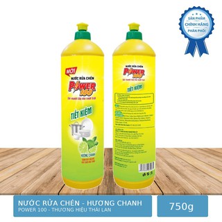 Nước rửa chén power 100 hương chanh 750g