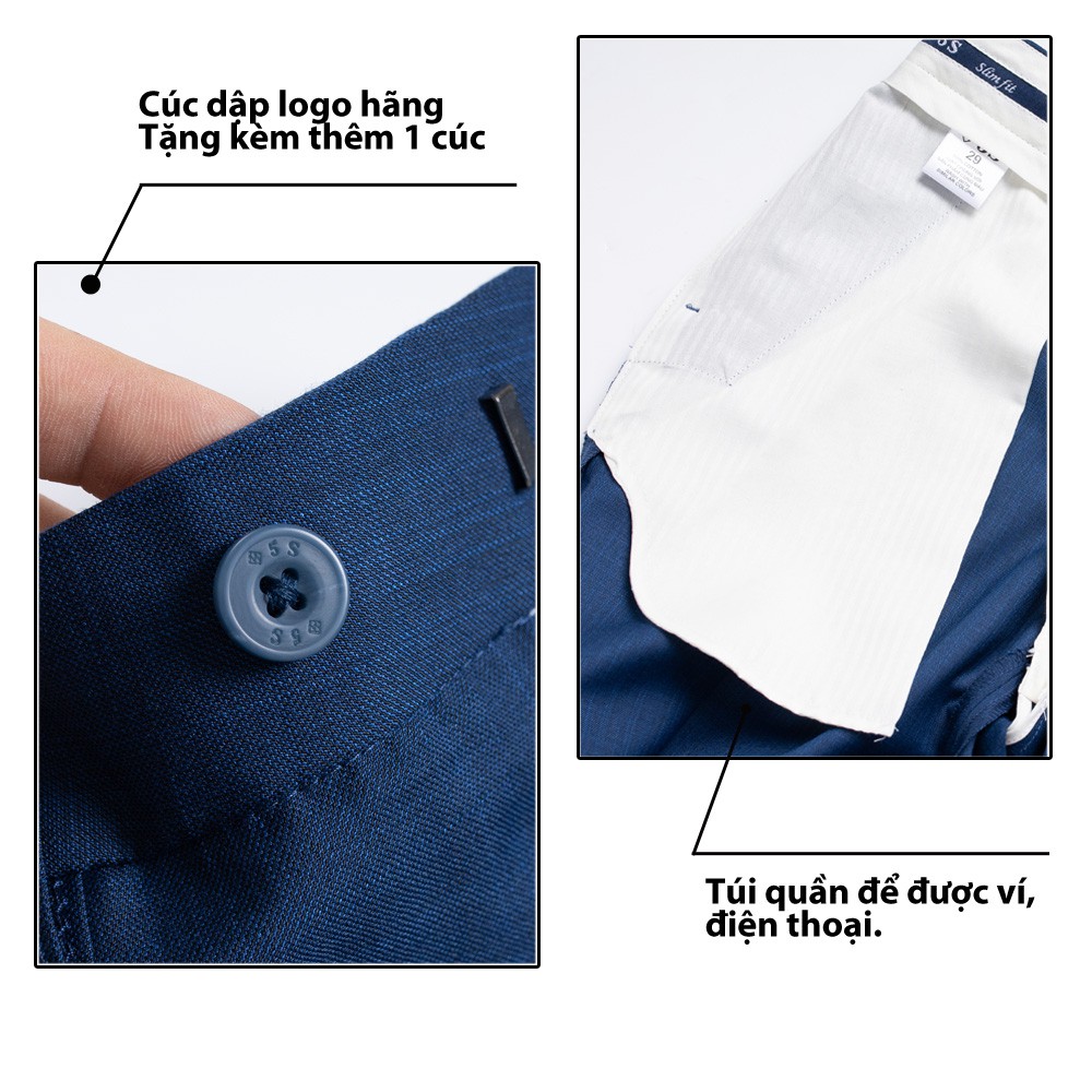 Quần Âu Nam 5S Họa Tiết Màu Tím Than Sáng, Dáng Ôm Vừa, Chất Liệu Ít Nhăn, Thoáng Mát, Thấm Hút Nhẹ (QAU0408S1TTS) | BigBuy360 - bigbuy360.vn