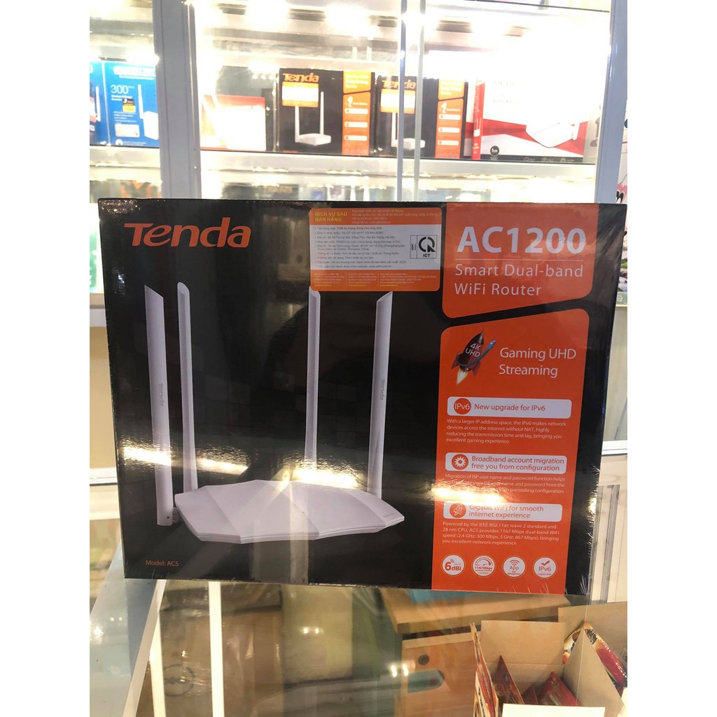 Bộ Phát Wifi Chuẩn AC1200 Tenda AC5 Màu Trắng- Hàng Chính Hãng | BigBuy360 - bigbuy360.vn