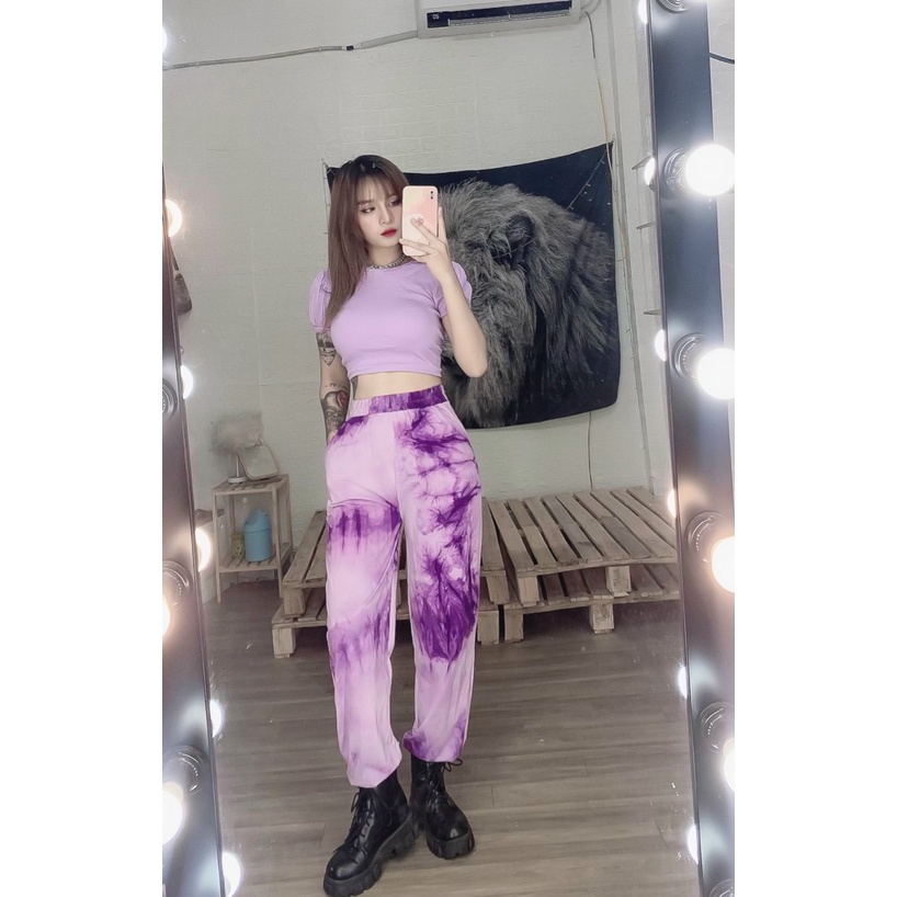 set xinh áo hở lưng đan dây có mút quần loang hot