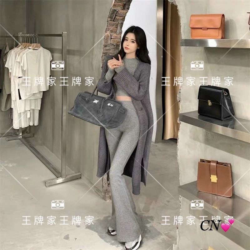 Bộ len nữ ba món phong cách thời trang chất đẹp