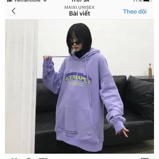 ☀️☀️Áo Hoddie Nỉ Tím Destruction