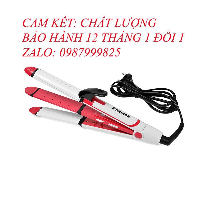 máy duỗi ép kẹp uốn kéo làm tóc 3 trong 1 mini