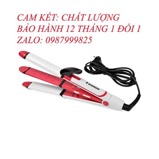 máy duỗi ép kẹp uốn kéo làm tóc 3 trong 1 mini