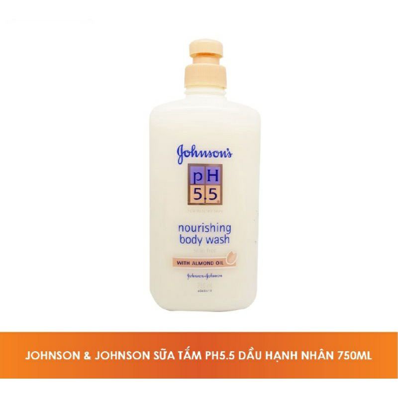 Sữa tắm Johnson's PH 5.5  2in1/hạnh nhân 750ml