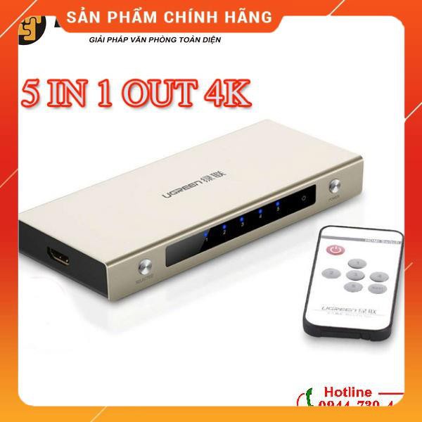 Bộ gộp HDMI 5 vào 1 ra có điều khiển UGREEN 20680 dailyphukien