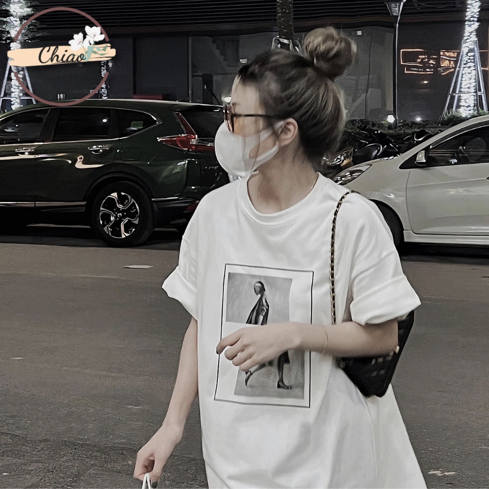Áo thun tay lỡ nam nữ G06 CHIAO áo phông nam nữ unisex thun 3158 loại 1 chất cotton 2 lớp dày dặn oversize thời trang