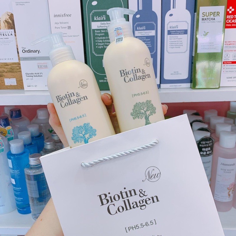 Cặp dầu gội - dầu xả Biotin &amp; Collagen