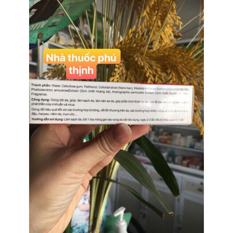 ✅  Gel bôi ngừa khuẩn Nano Acyvir Bạc- chuẩn, date xa