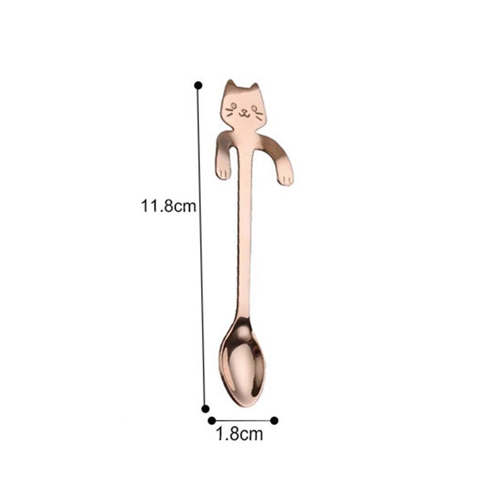 Muỗng cà phê bằng inox cán hình mèo dễ thương