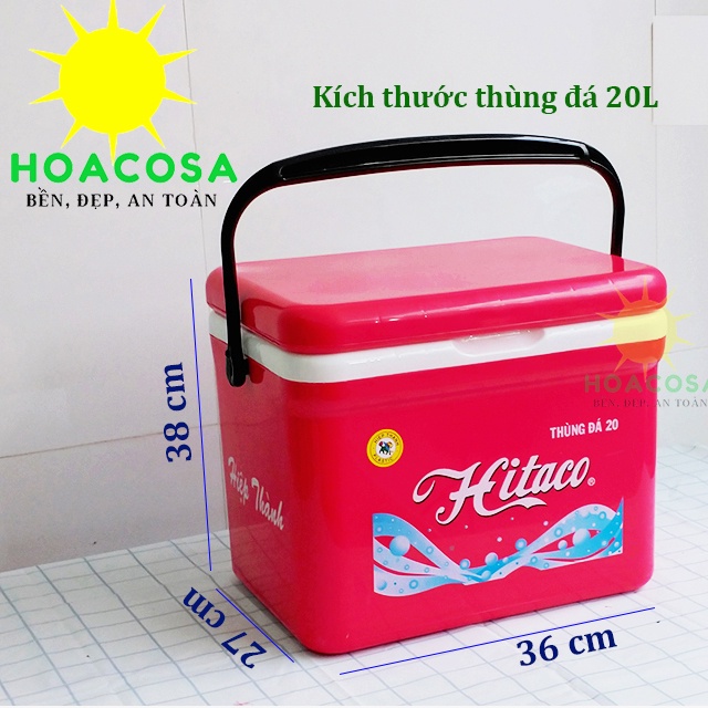 Thùng Đá Mini 16 Lít / 20 Lít / 24 Lít Hitaco- Tiện Lợi,Giữ Lạnh Tốt- Đồ Gia Dụng Hoacosa