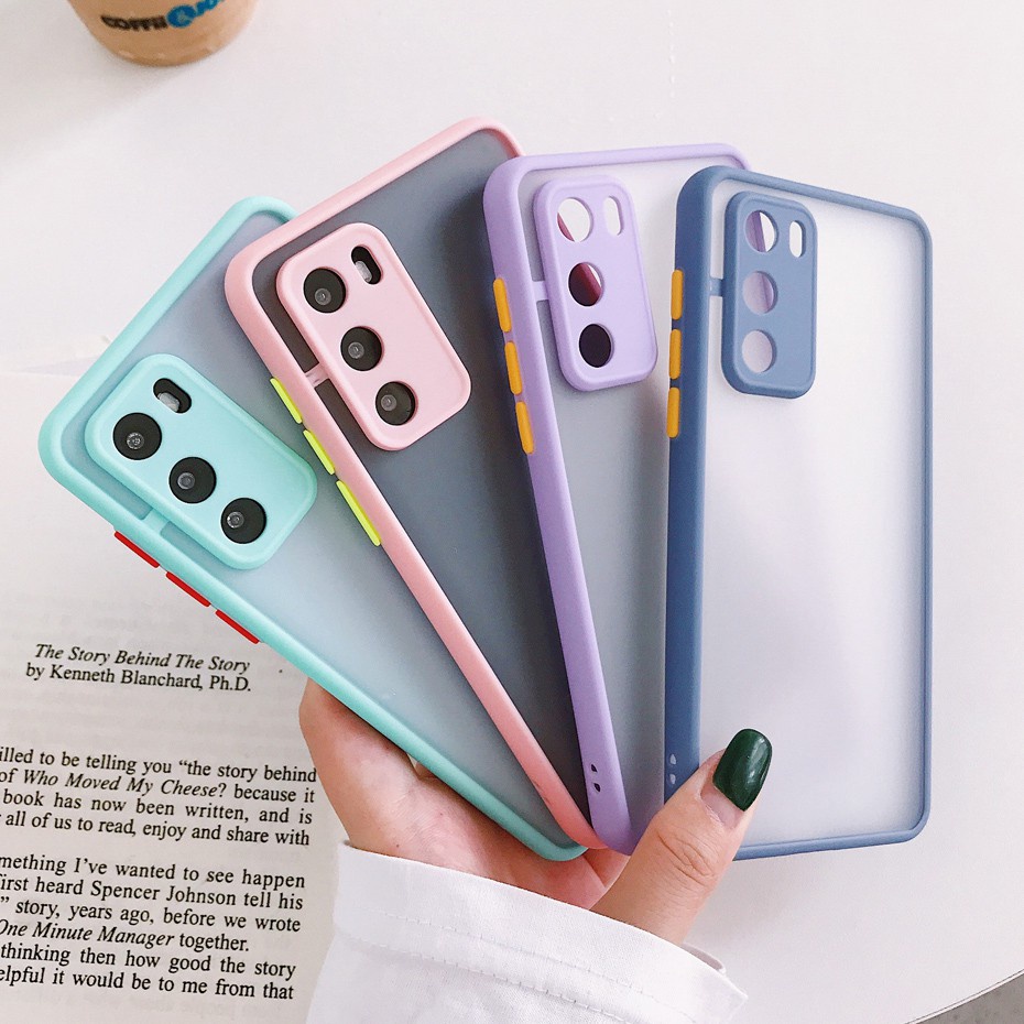 Ốp lưng OPPO Reno4 Reno5 Pro Reno5F chất liệu nhám chống bẩn, bảo vệ camera màu pastel