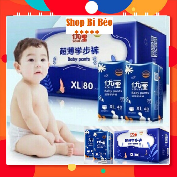 Bỉm YOULI dán/ quần nội địa Trung S112/M88/L84/XL80/XXL72/XXXL68