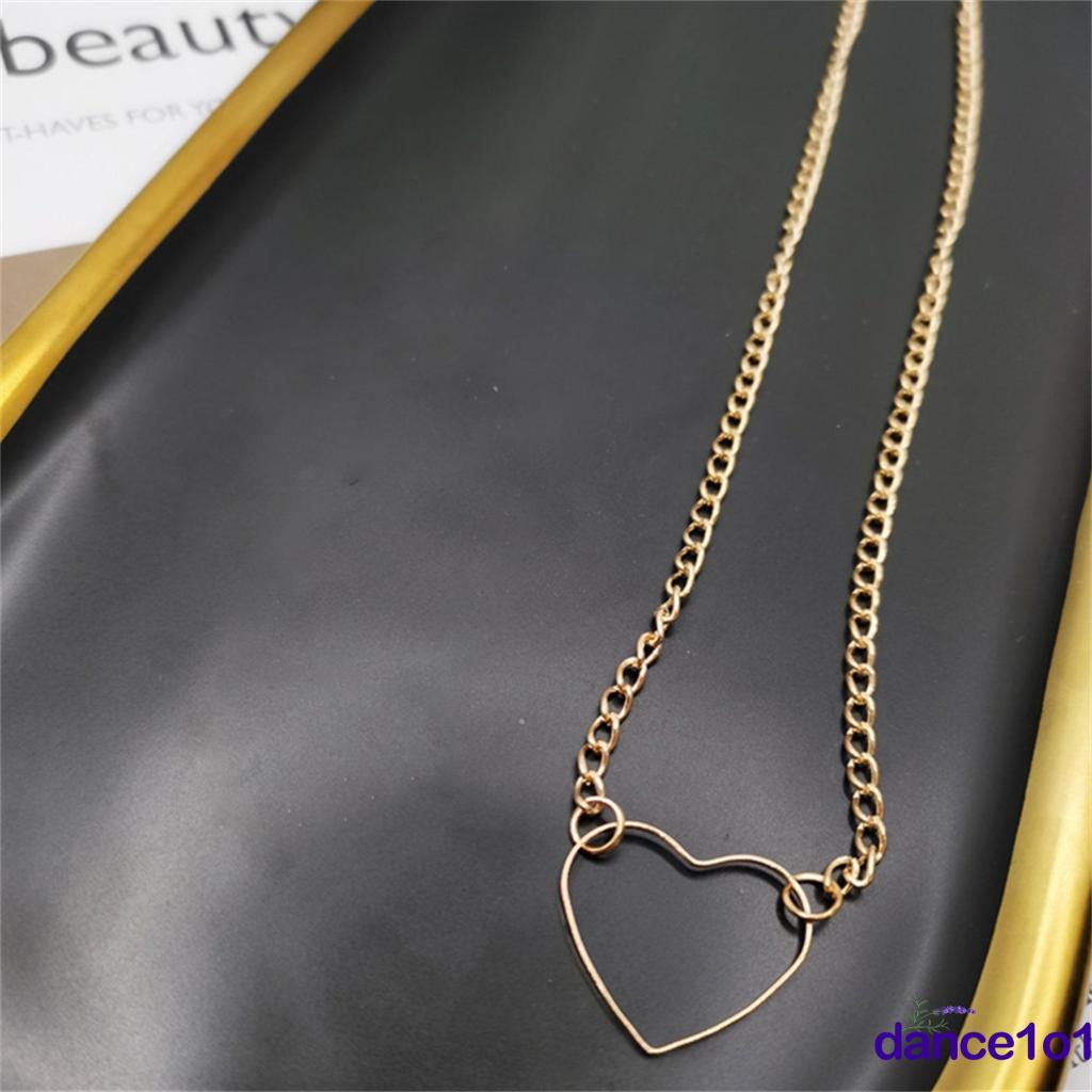 Vòng cổ mặt hình trái tim bằng hợp kim trọng lượng nhẹ cho nữ
