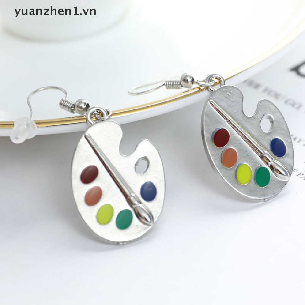 Khuyên tai mặt dây hình bảng màu thích hợp làm quà tặng cho nữ
