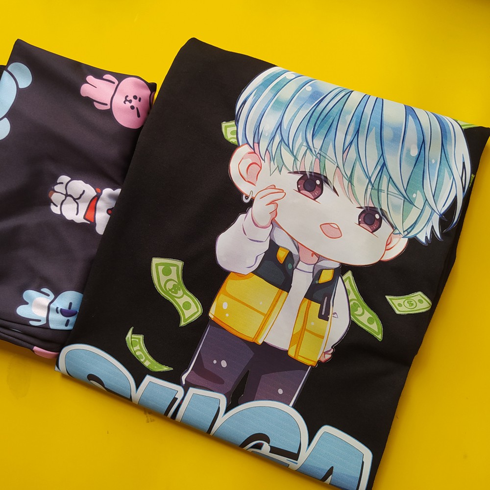 Bộ quần áo thun SUGA BTS phong cách chibi