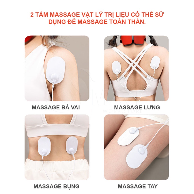 Máy Massage Cổ Vai Gáy GJ-6688 Chính Hãng [12 Đầu Mát Xa Điện Cực] - Thiết bị Matxa Thông Minh (HDSD Tiếng Việt Word)