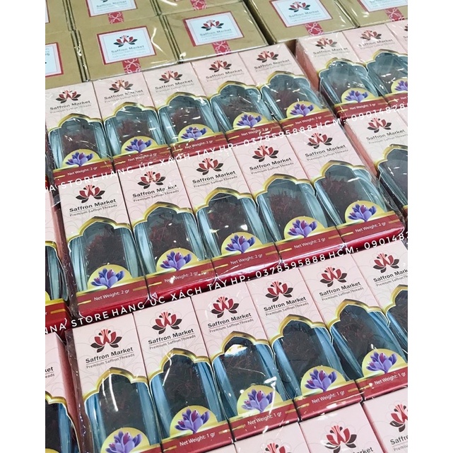 Nhụy Hoa Nghệ Tây Úc Saffron Market Làm Đẹp Da Tăng Cường Sức Khỏe 1Gr và 2Gr