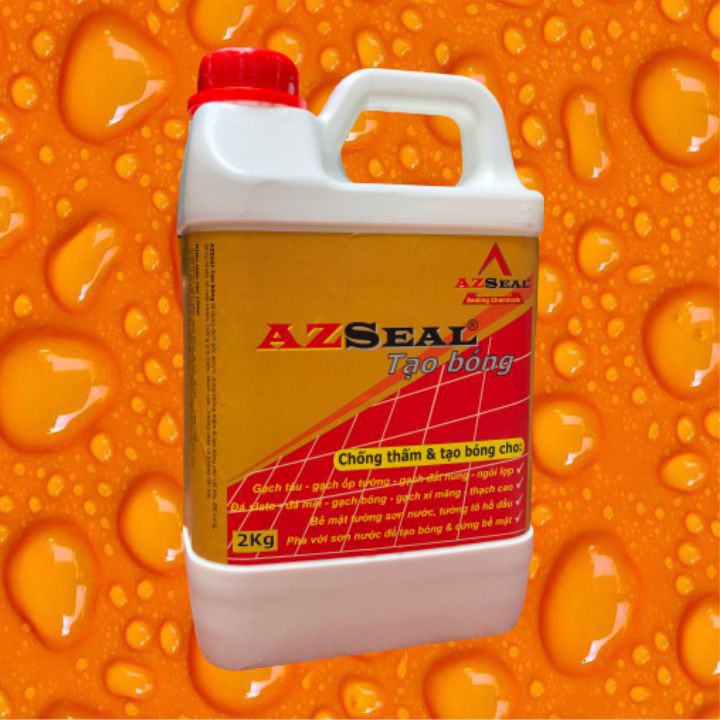 Keo chống thấm tạo bóng gạch đất nung, chất chống thấm tạo bóng gạch tàu - AZSeal Tạo Bóng - bình 2kg