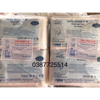 Khẩu Trang Tiệt Trùng Medipro bịt 100 cái riêng từng bịt
