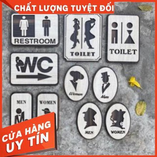 [Mẫu Hot Giá Gốc] Bảng chỉ dẫn nhà vệ sinh WC nam nữ bằng Gỗ