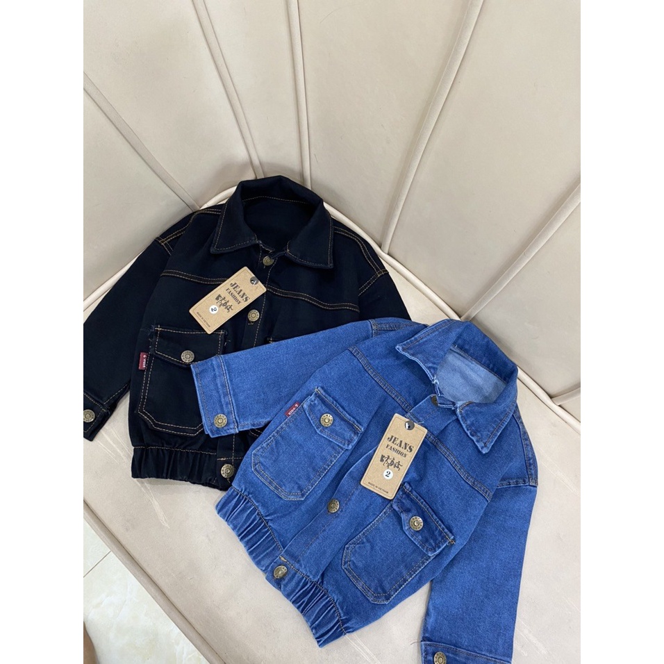 Áo khoác bò bo chun cho bé sành điệu