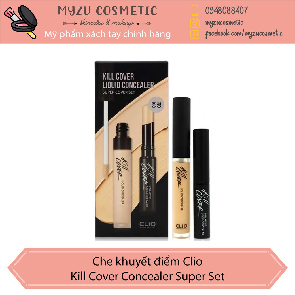 Che Khuyết điểm Clio Kill Cover Concealer Super Set Shopee Việt Nam
