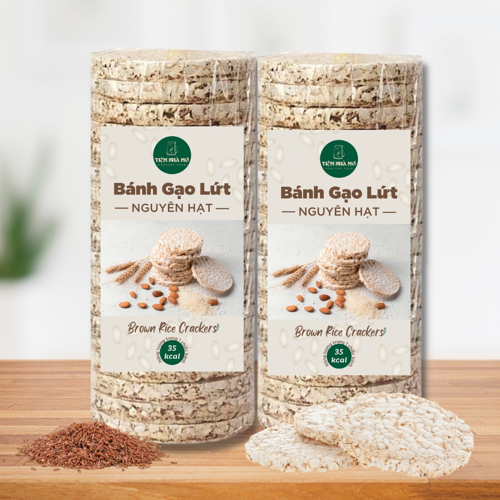 Bánh gạo lứt huyết rồng nguyên hạt bánh ăn kiêng, giảm cân, eatclean  by tiệm nhà Mơ
