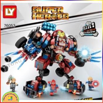 [Hàng cao cấp] Đồ chơi lắp ráp xếp hình non lego siêu anh hùng 76053/ người sắt hợp thể ironman/ spiderman