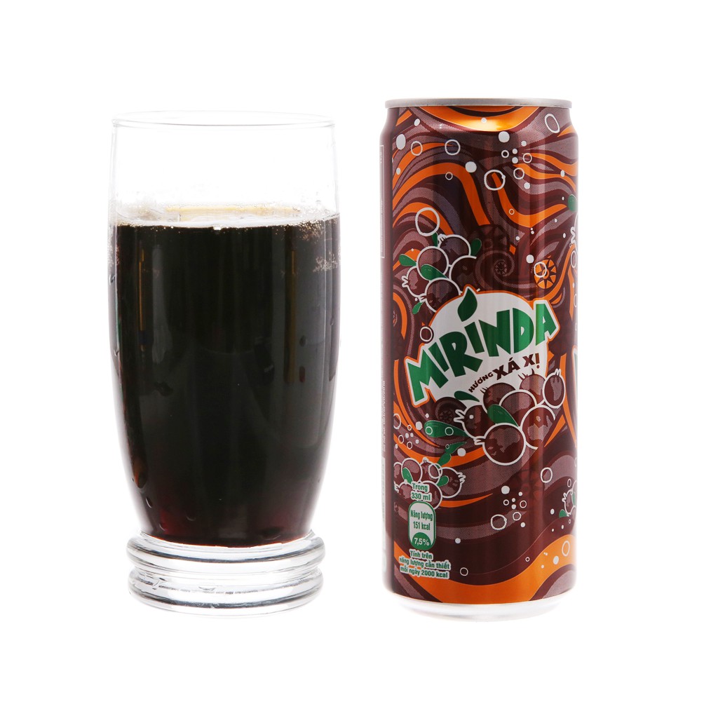 Lốc 6 lon nước ngọt Mirinda vị soda kem 330ml