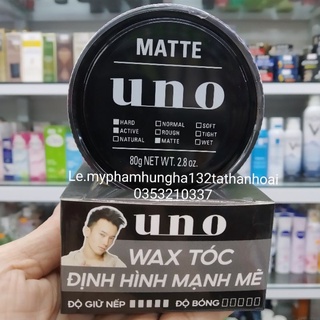 Sáp vuốt tóc uno nhật bản matte wax tóc định hình mạnh mẽ 80g