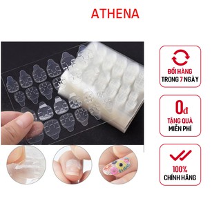 Dán Móng Tay Giả Set 24 Miếng Trong Suốt Chống Thấm Nước Dày 1mm