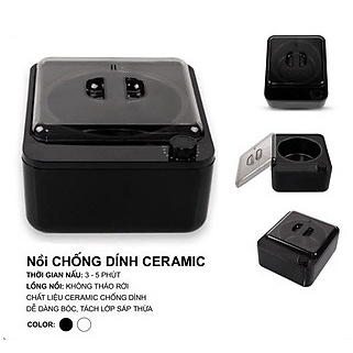 CERAMIC - Nồi nấu sáp chống dính - Set Nồi - Sáp - Mỡ trăn (Sáp thơm cao cấp siêu bám lông Triêu Dương 100g)