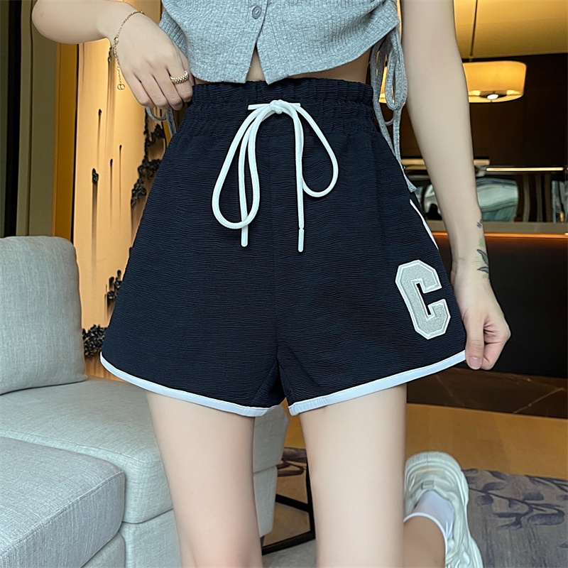 SUXI Quần Short Thể Thao Lưng Cao Ống Rộng Màu Sắc Đơn Giản Dễ Phối Đồ Cho Nữ