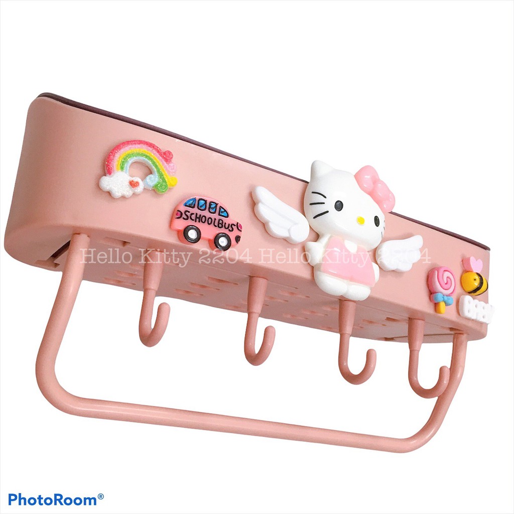 [HÀNG MỚI VỀ] Kệ để đồ phòng tắm dán cực chắc tiện lợi Hello Kitty