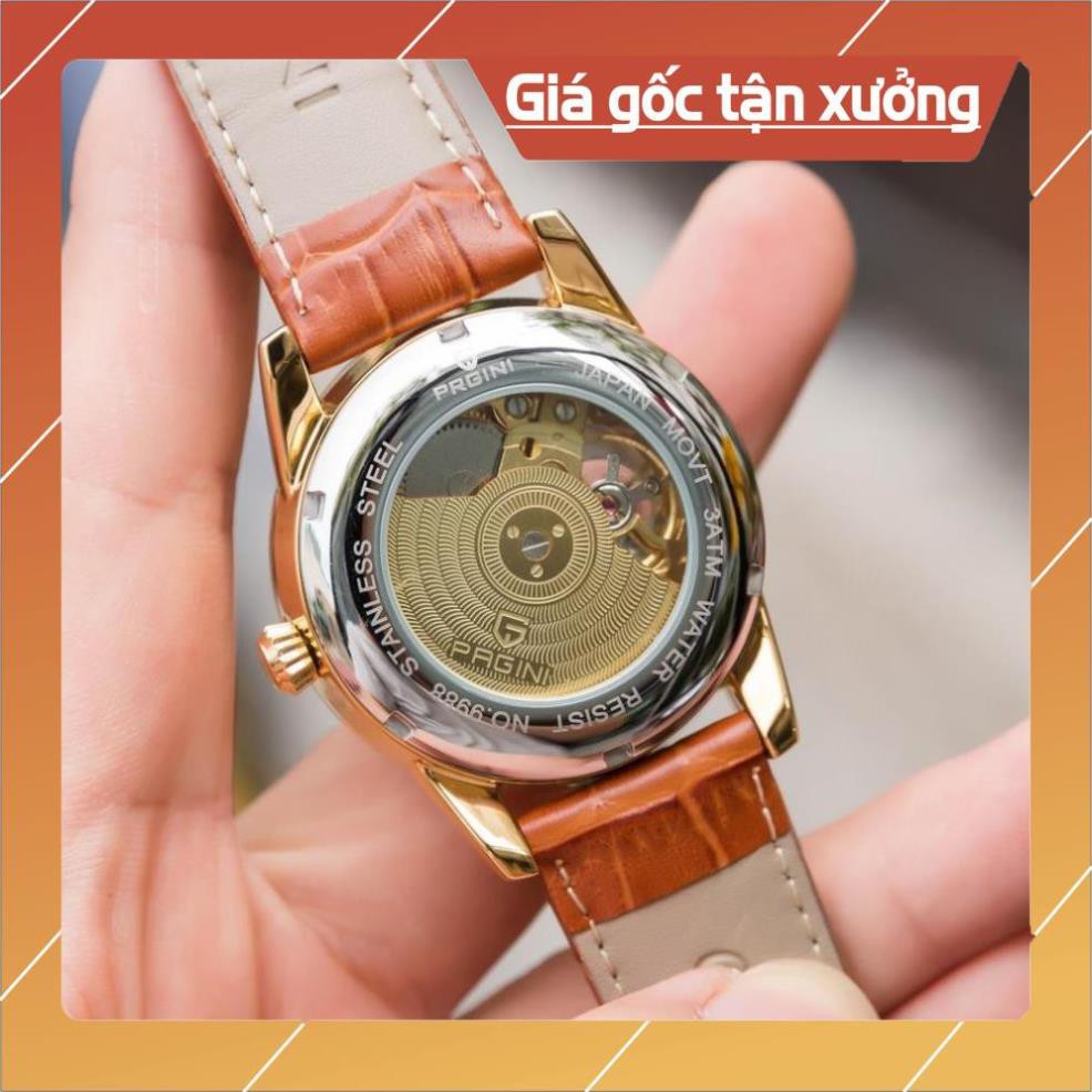 [Chính Hãng 100%] Đồng hồ cơ nam PAGINI PA9988 - Đồng hồ Thời Trang nam dây da cao cấp - Bảo hành 2 