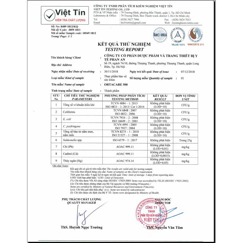 Giải độc gan Ortacare 500