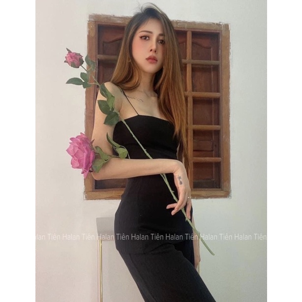 Set áo 2 dây quần suông ( len tăm )
