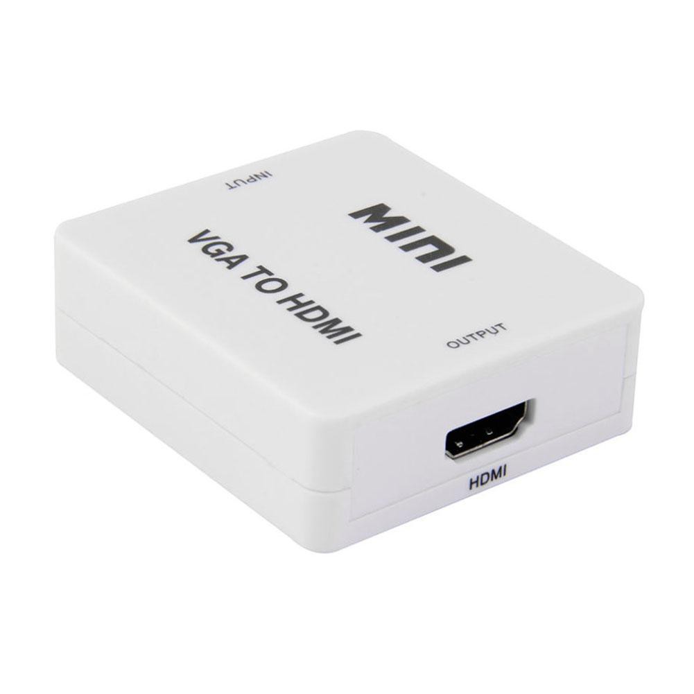 Hot sale Mini HD 1080P Audio VGA To HDMI HD HDTV Video Converter Box Adapter With HD