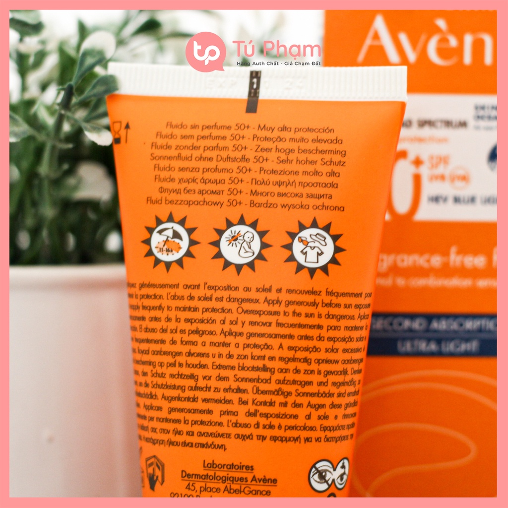 Kem Chống Nắng Avene Dry Touch Fluide SPF50+ 50ml