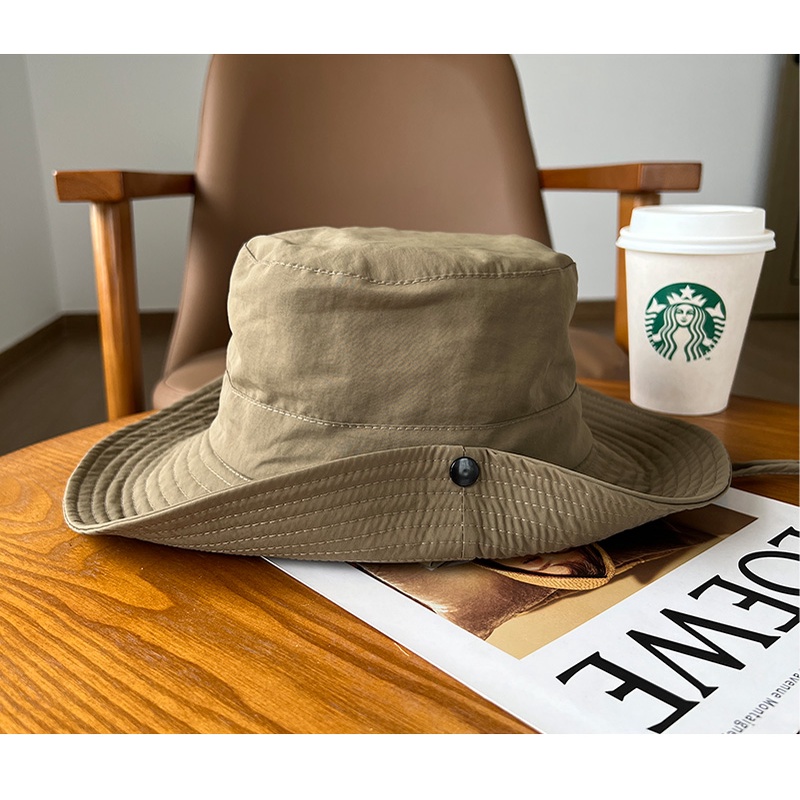 Mũ Tai Bèo Chống Nắng Vành Rộng Thiết Kế Dây Rút Phong Cách Nhật Bản Thời Trang Mùa Hè Cho Nữ