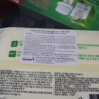 Khăn ướt thảo dược Hàn Quốc