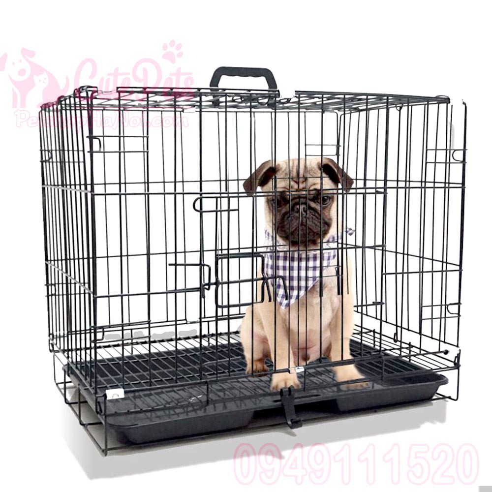 Lồng sơn tĩnh điện Size S 44x32x40cm có thể gấp gọn - CutePets Phụ kiện chó mèo Pet shop Hà Nội