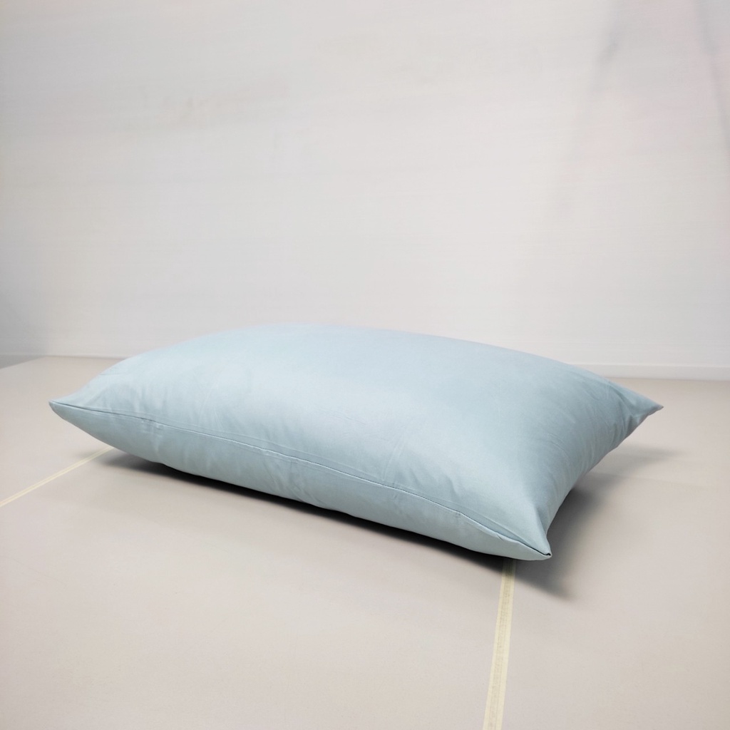 Vỏ gối 50x70cm cotton tici hàng đẹp vải tốt màu xanh biển nhạt